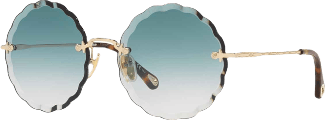 Women's Round Etched Metal Sunglasses, CH0047S