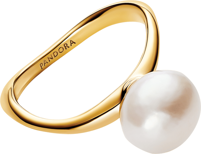 Baroque Treated Freshwater Cultured Pearl Ring in 14k Gold-plated