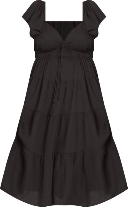 Women's Plus Size Ruffled Tiered Maxi Dress