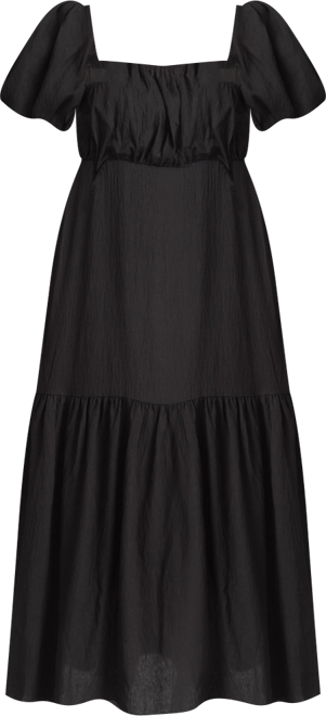 Women's Plus Size Puff Sleeve Tiered Dress