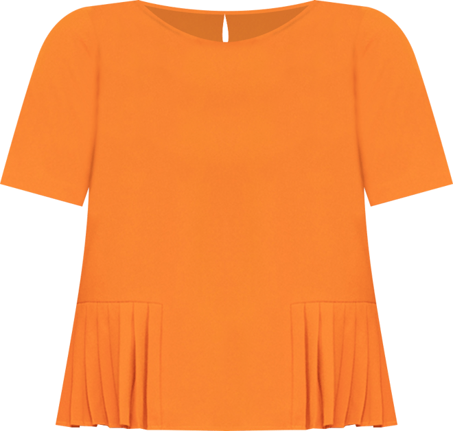 Women's Plus Size Pleated Hem Top