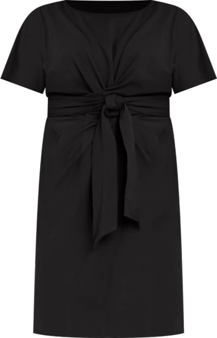 Women's Plus Size Cross Front Flutter Sleeve Dress