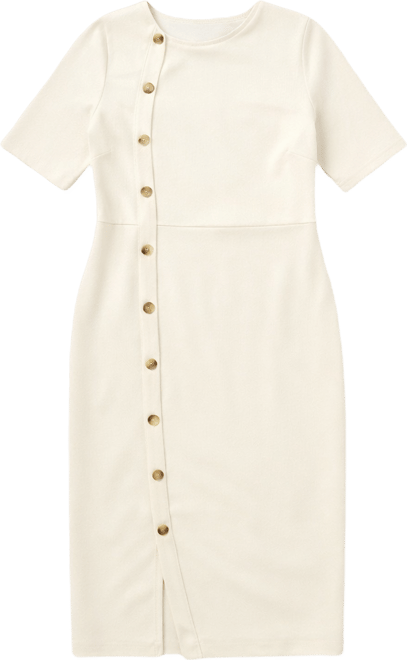 Women's Plus Size Button Front Workwear Dress