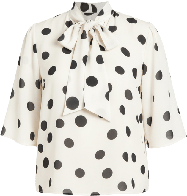 Women's Bow Blouse With Flutter Sleeve