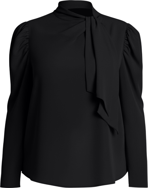 Women's Plus Size Drape Front Blouse