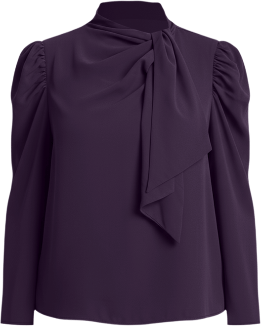 Women's Plus Size Drape Front Blouse