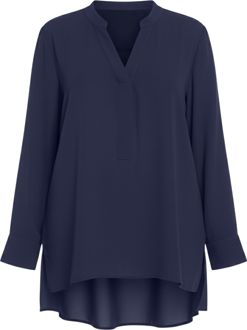 Women's Plus Size Mandarin Collar Tunic