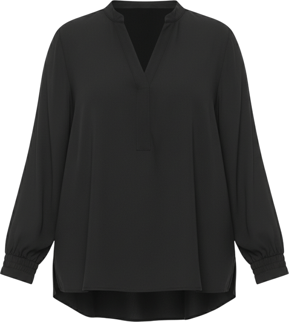 Women's Plus Size Mandarin Collar Tunic