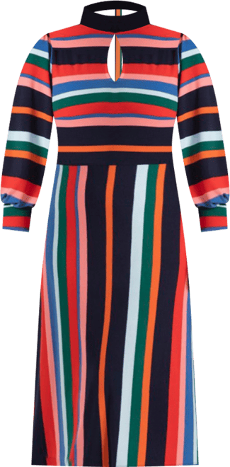 Women's Plus Size A-Line Dress With Puff Sleeves