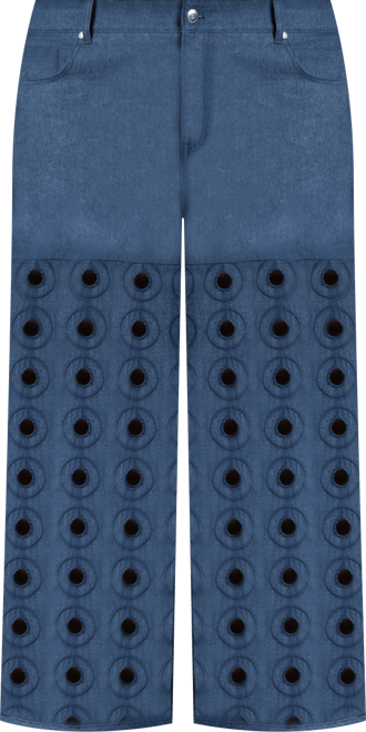 Women's Plus Size Circular Cutout Denim Pant