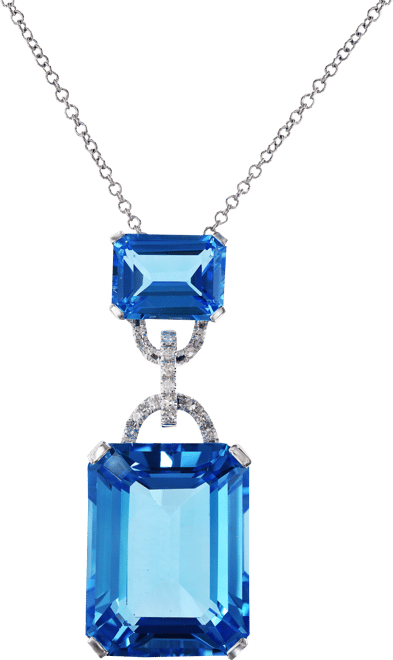 EFFY Collection EFFY® Blue Topaz (16-3/4 and Diamond