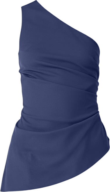 Women's One Shoulder Ruched Top