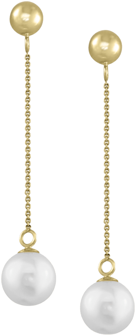 Effy Cultured Freshwater Pearl (7mm) Drop Earrings in 14k Gold