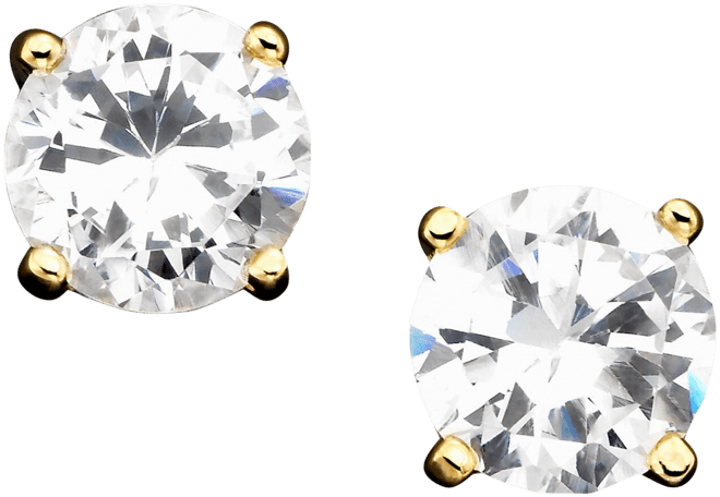 Cubic Zirconia Sterling Silver Stud Earrings, Created for Macy's