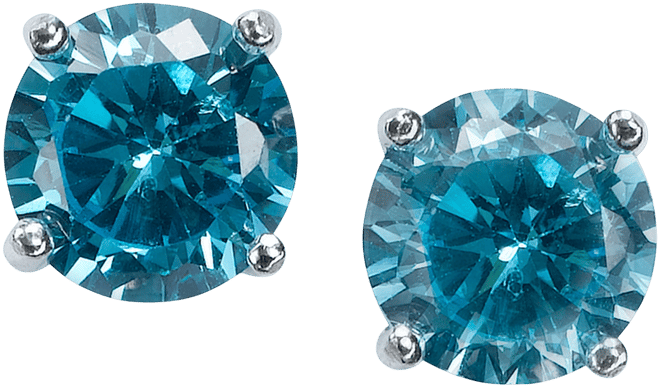 Cubic Zirconia Sterling Silver Stud Earrings, Created for Macy's