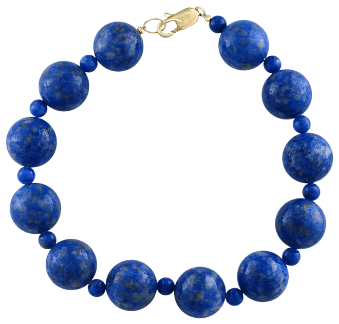 Effy Lapis Lazuli (4 & 12mm) Beaded Bracelet in 14k Gold