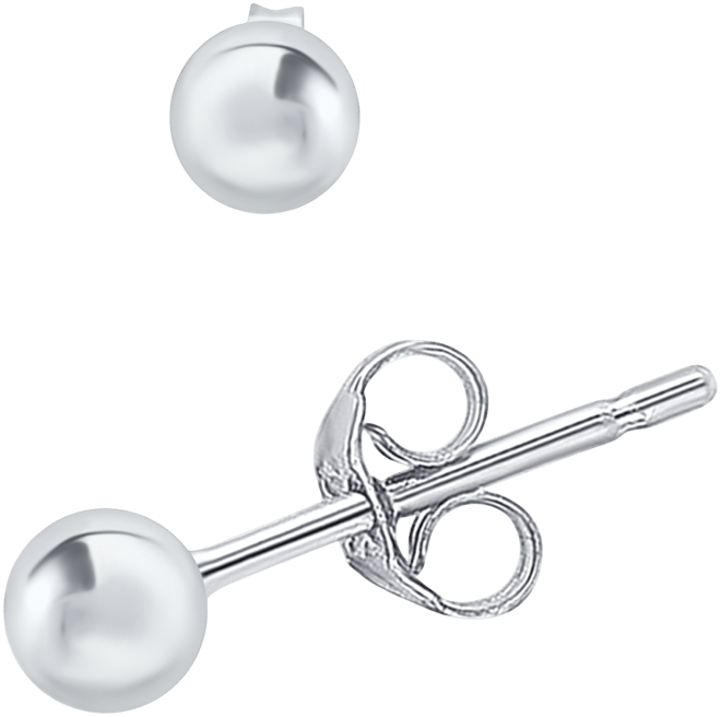 Ball Stud Earrings (6 mm) in Sterling Silver, Created for Macy's
