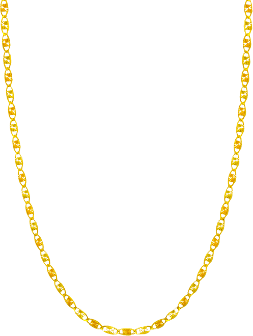16" Tri-Color Valentina Chain Necklace (1/5mm) in 14k Gold, White Gold & Rose Gold