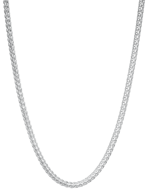 24" Two-Tone Franco Chain Necklace in 14k Gold-Plated & Sterling Silver (Also in Sterling Silver)