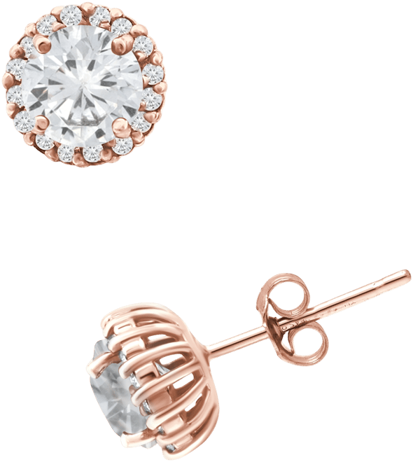 Pave Cubic Zirconia Stud Earrings (1-3/4 ct. t.w.) in Sterling Silver, Created for Macy's