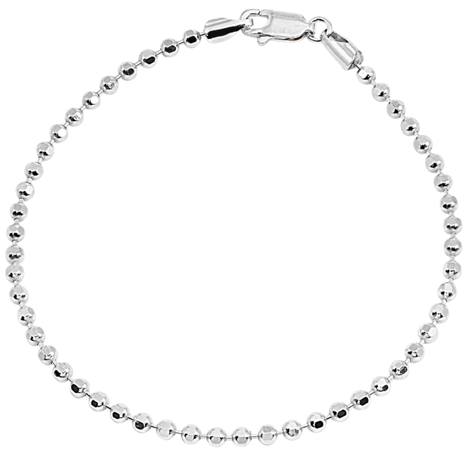 Beaded Chain Bracelet in Sterling Silver, Created for Macy's