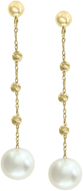 Effy Cultured Freshwater Pearl (8mm) Beaded Drop Earrings in 14k Gold