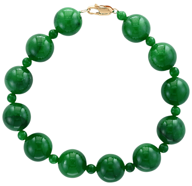 Effy Dyed Green Jade (4 & 10mm) Bracelet