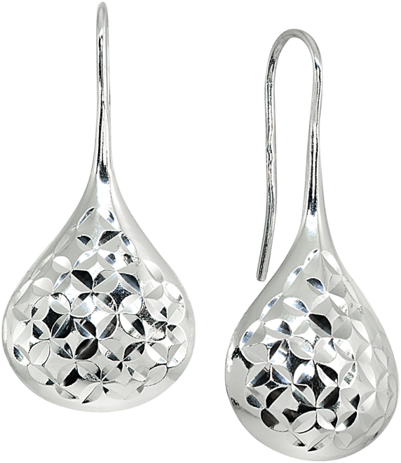 Textured Teardrop Drop Earrings in Sterling Silver, Created for Macy's