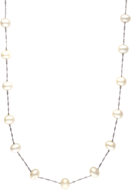 Effy Cultured Freshwater Pearl Station 18" Necklace in 14k Gold (5-1/2mm)