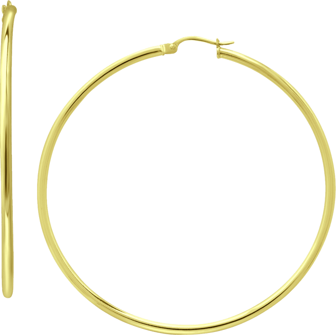 Polished Hoop Earrings in 18k Gold-Plated Sterling Silver, Created for Macy's