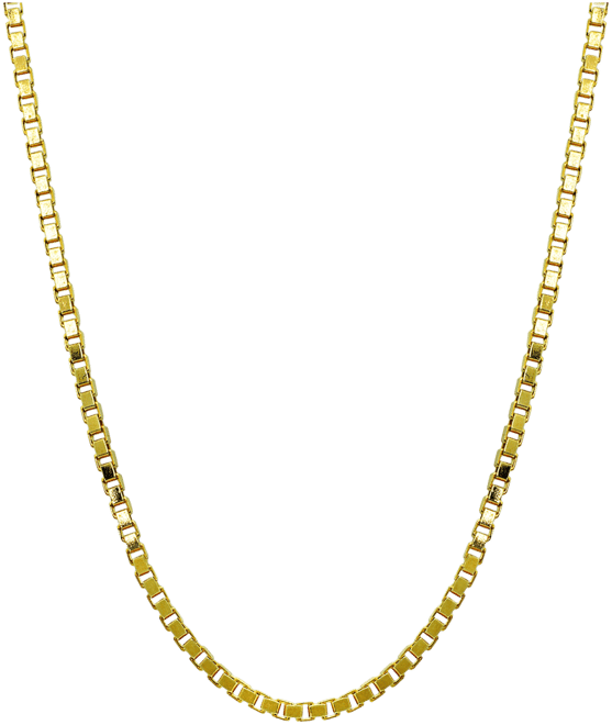 Box Link 20" Chain Necklace in 18k Gold-Plated Sterling Silver, Created for Macy's