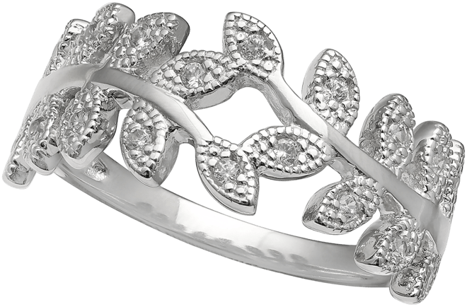 Cubic Zirconia Vine Ring in Sterling Silver, Created for Macy's