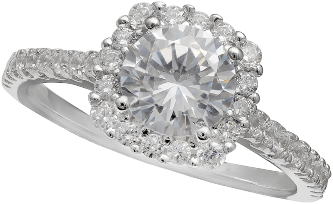 Cubic Zirconia Halo Ring, Created for Macy's
