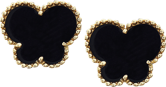 Effy Onyx (9 x 7 mm) Butterfly Stud Earrings in 14k Gold