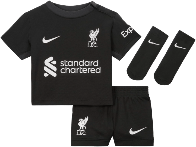 Liverpool FC 2024/25 Stadium Away Nike Football Replica-sæt i tre dele til babyer/småbørn