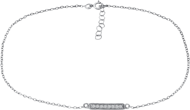 Cubic Zirconia Bar Ankle Bracelet, Created for Macy's
