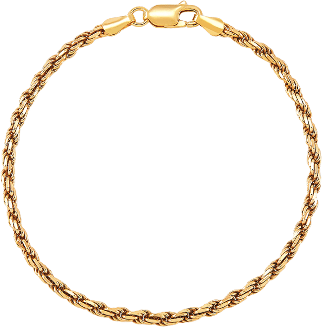 Giani Bernini Rope Link Chain Bracelet (2-5/8mm) in 18k Gold-Plated Sterling Silver or Sterling Silver, Created for 