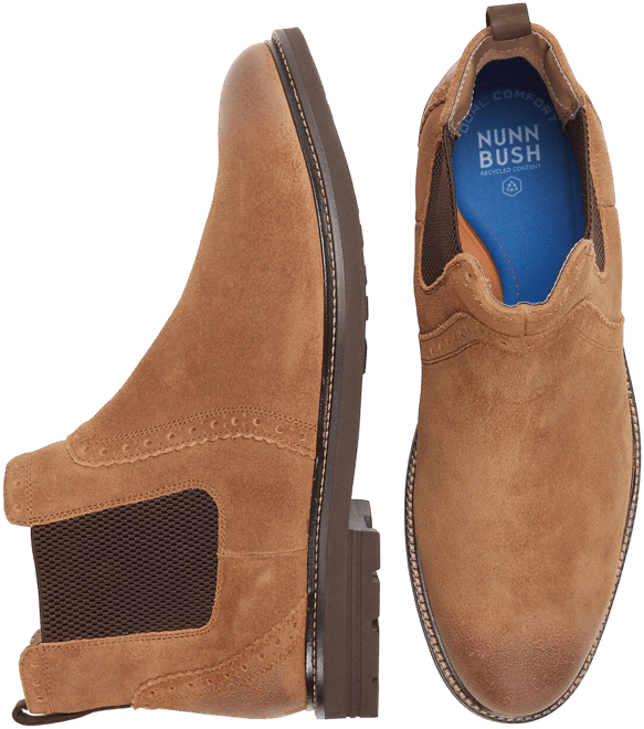 Nunn Bush Otis II Suede Plain Toe Chelsea Boots | Boots | Men's