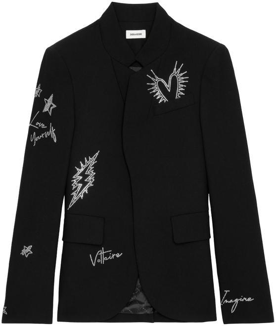 Zadig & Voltaire Very Strass Heart Blazer | Bloomingdale's