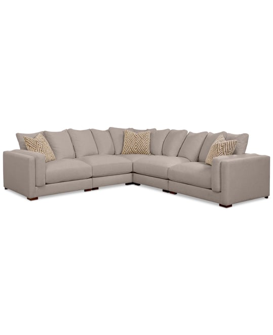 Barlien 5-Pc. Modular Fabric Sectional, Created for Macy's