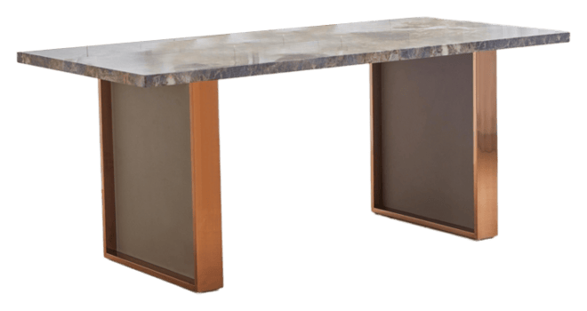 Luxurious Faux Marble Dining Table for 6-8