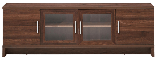 Tv Stand Media Entertainment Center for Tv's up to 70'' w/ Storage Cabinet Walnut