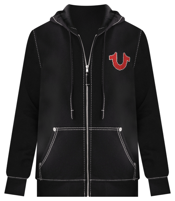 True religion triple stitch hoodie sale