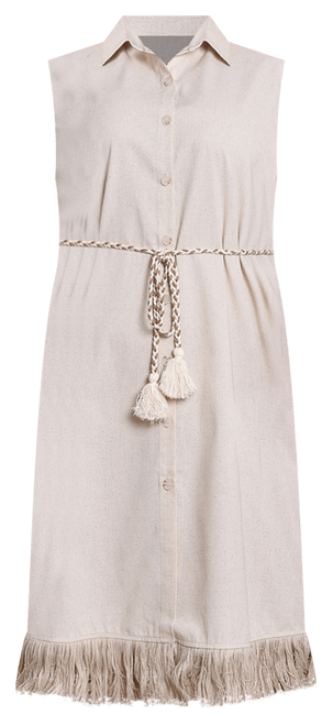 Sleeveless Fringed Dress