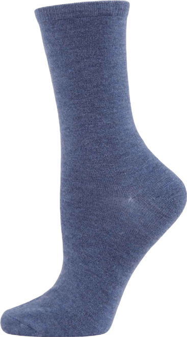 Flat knit Cashmere Women's Crew Socks