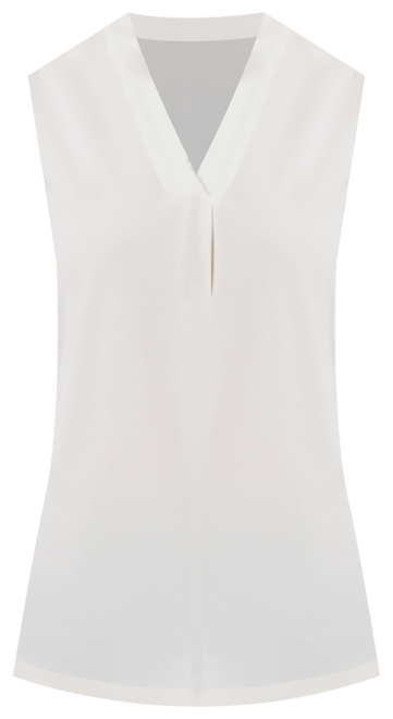 Women's Crepe Sleeveless V-Neck Top