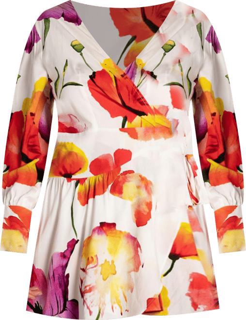 Women's The Dancer Longsleeve Mini Wrap Dress