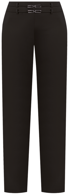 Juniors' Scuba Double-Belt Flared-Leg Ankle Pants