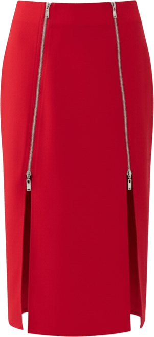 Women's Pencil Skirt with Zipper Design
