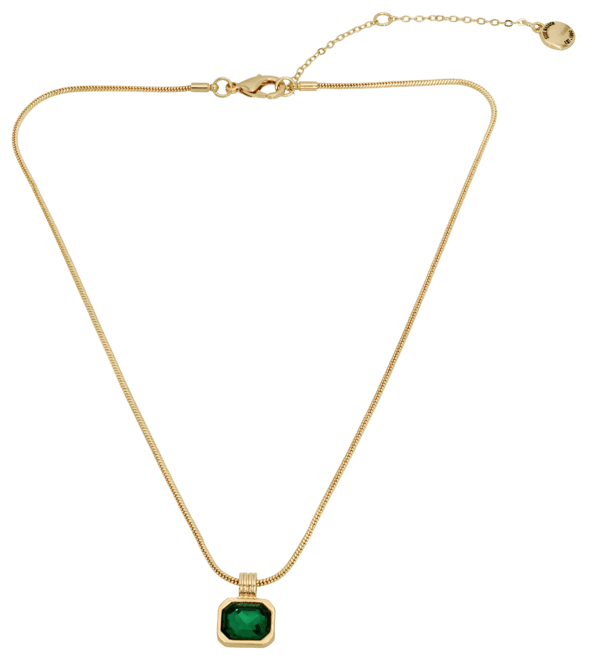Faux Stone Gem Pendant Necklace